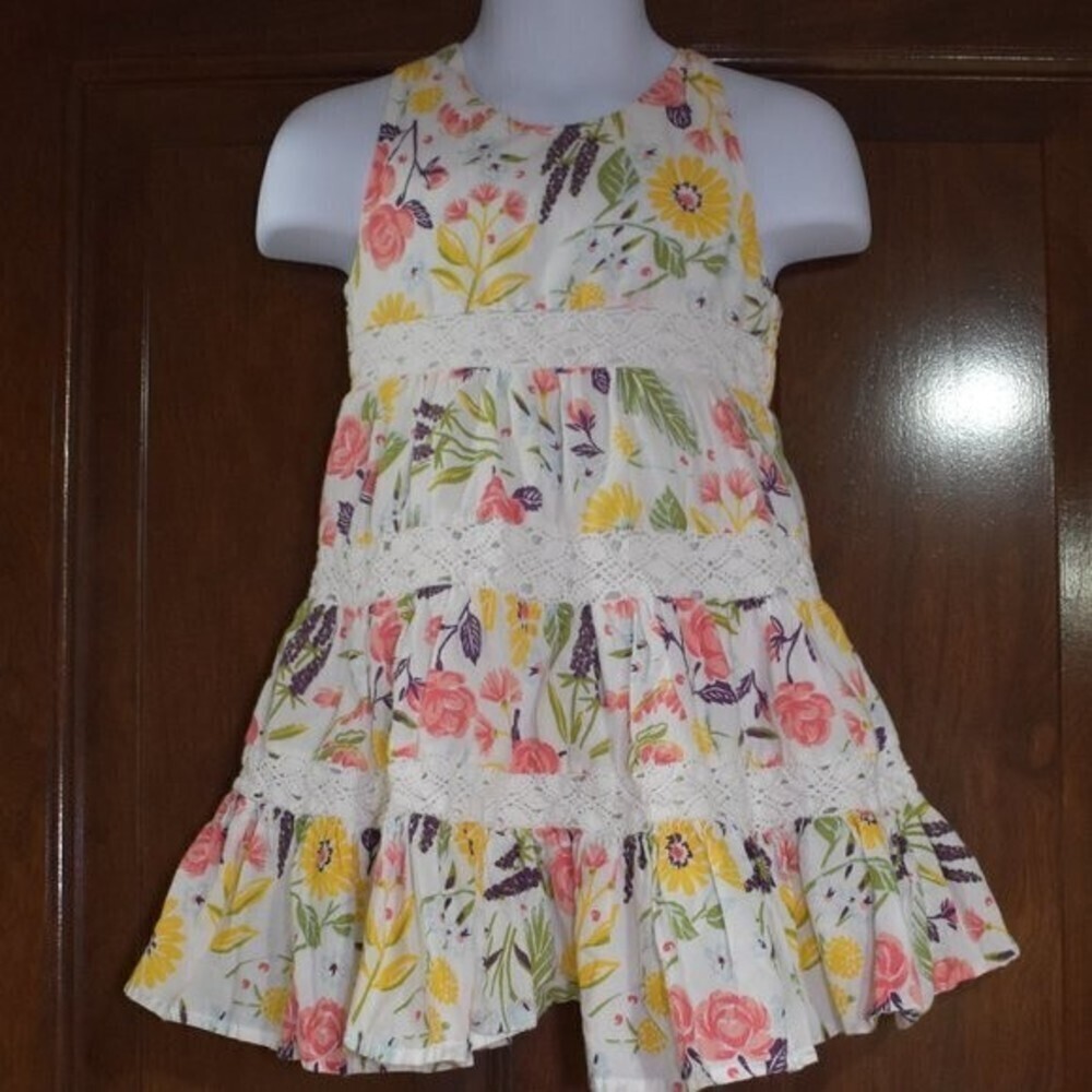 Little Girls Sun Dress Size 2T Floral Summer Sleeveless